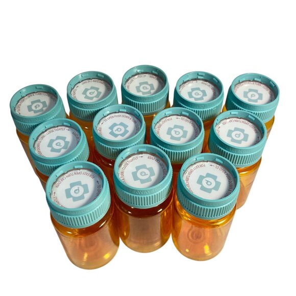 Empty Amber Medicine Bottle Lot 12 120cc Plastic Bottles Publix Craft Storage - Picture 1 of 13
